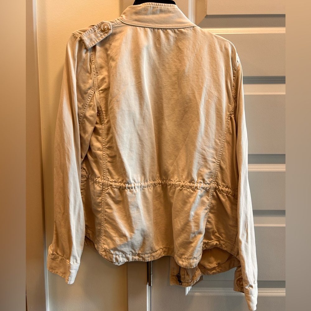 LOFT Light Neutral Button-Front Jacket - Picture 2 of 3